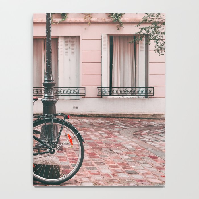 Bike in Paris Pink City Photography  Notebook Gallery Image 4