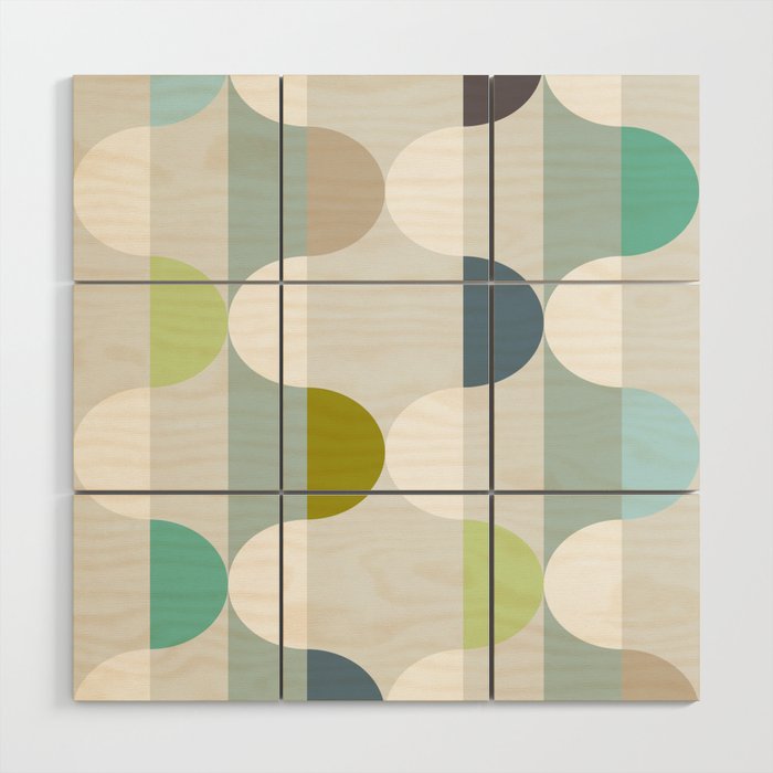 City life facade soft grey Wood Wall Art Gallery Image 1