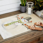 Snowman and Birds Outdoor Rug Gallery Image 2
