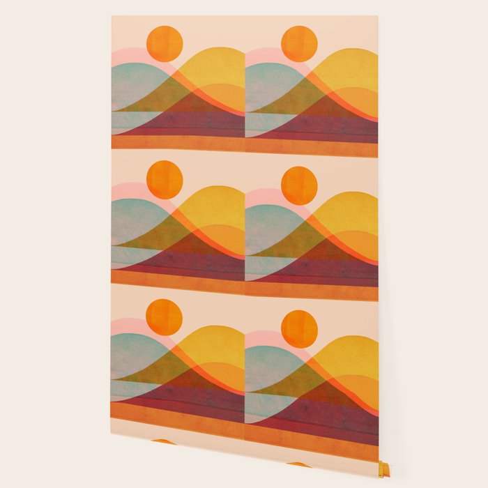 Abstraction_SUNSET_LANDSCAPE_POP_ART_Minimalism_018X Wallpaper Gallery Image 2