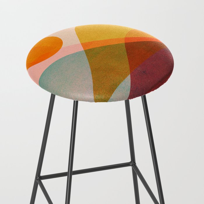 Abstraction_SUNSET_LANDSCAPE_POP_ART_Minimalism_018X Stool Gallery Image 2