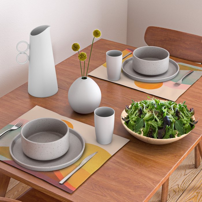 Abstraction_SUNSET_LANDSCAPE_POP_ART_Minimalism_018X Placemat Gallery Image 2