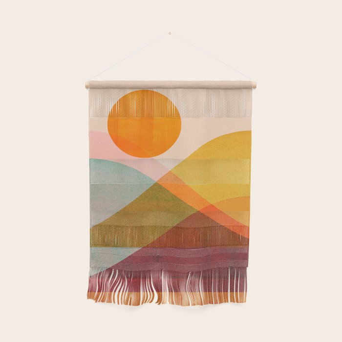 Abstraction_SUNSET_LANDSCAPE_POP_ART_Minimalism_018X Wall Hanging Gallery Image 1