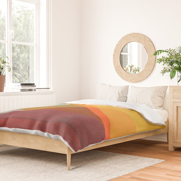 Abstraction_SUNSET_LANDSCAPE_POP_ART_Minimalism_018X Duvet Cover Gallery Image 2