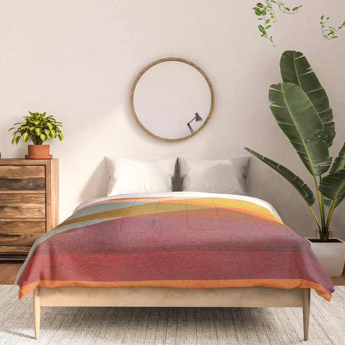Abstraction_SUNSET_LANDSCAPE_POP_ART_Minimalism_018X Comforter Gallery Image 3