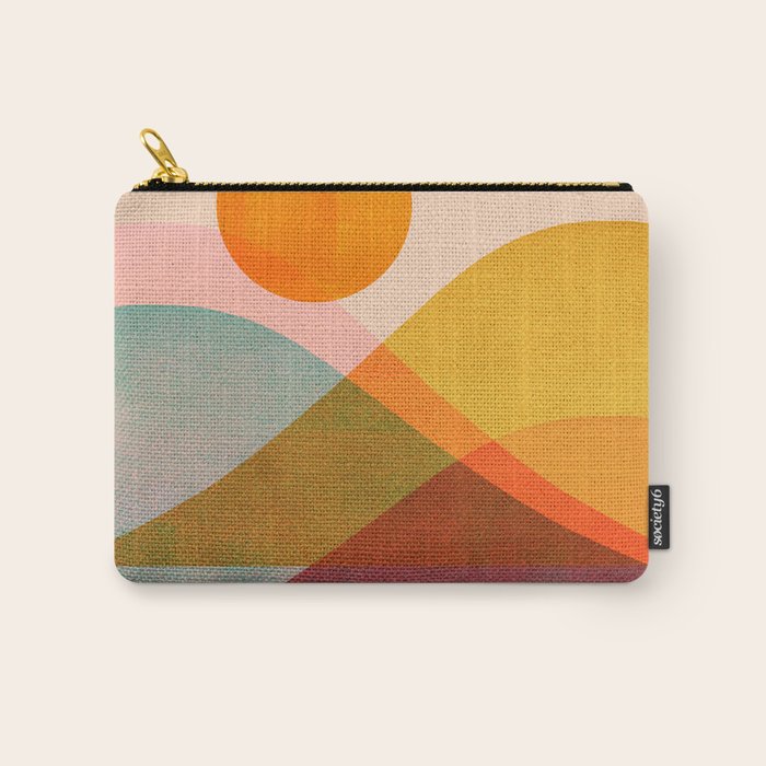 Abstraction_SUNSET_LANDSCAPE_POP_ART_Minimalism_018X Carry All Pouch Gallery Image 1