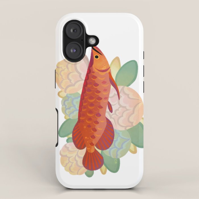 Arowana and peony 3 iPhone Case Gallery Image 1