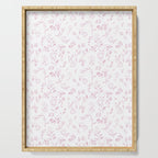 Pink romantic wildflowers Serving Tray Gallery Image 1