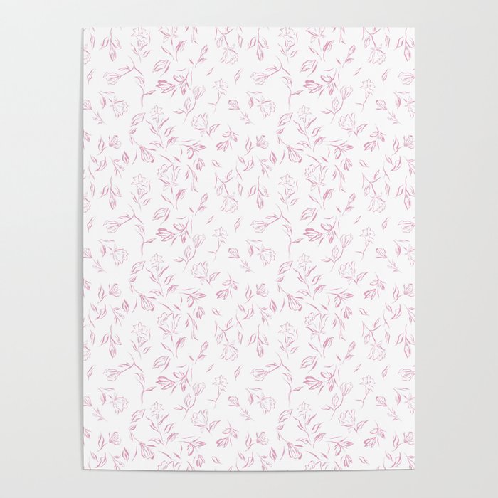 Pink romantic wildflowers Poster Gallery Image 4