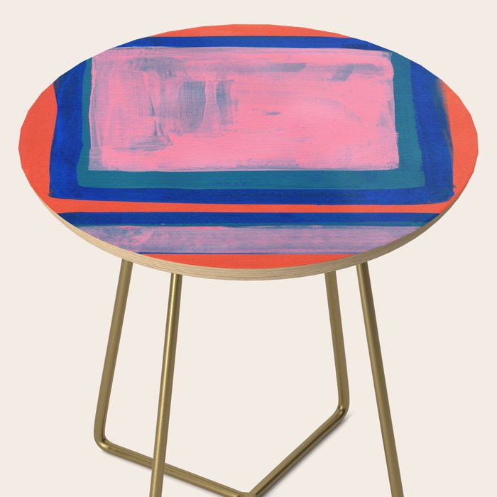 Double Blue Pink Colourfield  Side Table Gallery Image 2
