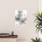 White Topographic Map Poster Gallery Image 2