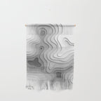 White Topographic Map Wall Hanging Gallery Image 1