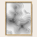White Topographic Map Serving Tray Gallery Image 1