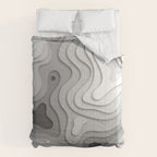 White Topographic Map Comforter Gallery Image 6