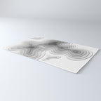 White Topographic Map Rug Gallery Image 3