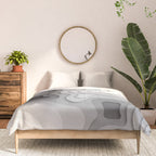 White Topographic Map Comforter Gallery Image 3