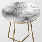 White Topographic Map Side Table Gallery Image 2
