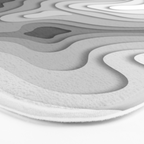 White Topographic Map Bath Mat Gallery Image 3