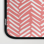 Geometric Art, Herringbone, Coral, Wall Art Boho Laptop Sleeve Gallery Image 3