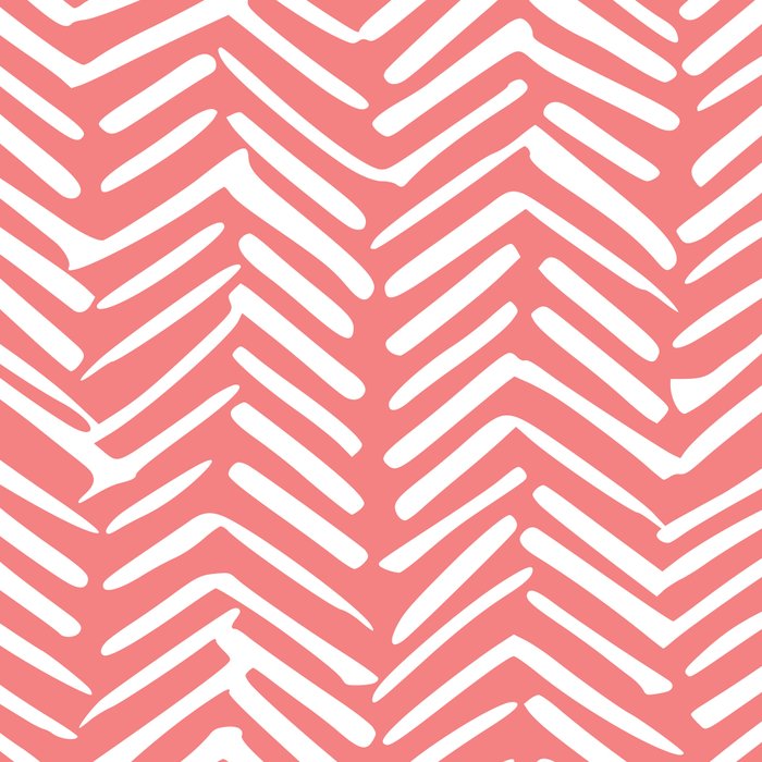 Geometric Art, Herringbone, Coral, Wall Art Boho Coffee Mug Gallery Image 2
