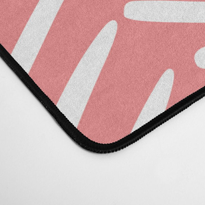 Geometric Art, Herringbone, Coral, Wall Art Boho Desk Mat Gallery Image 4