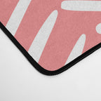 Geometric Art, Herringbone, Coral, Wall Art Boho Desk Mat Gallery Image 4