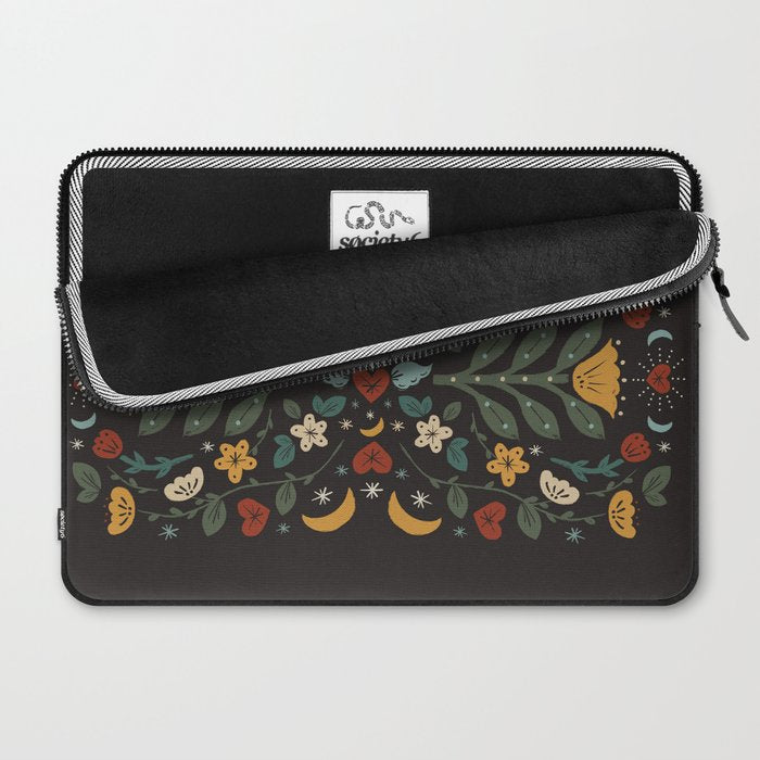 Folk Floral | Fall Colors Laptop Sleeve Gallery Image 2