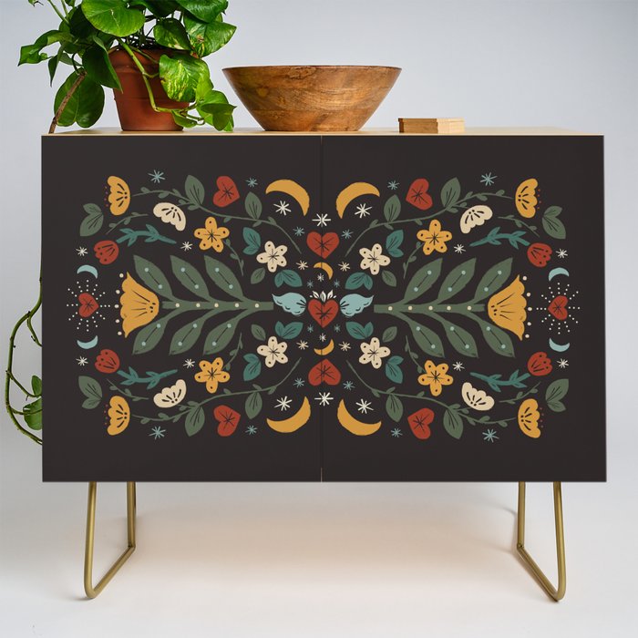 Folk Floral | Fall Colors Credenza Gallery Image 1