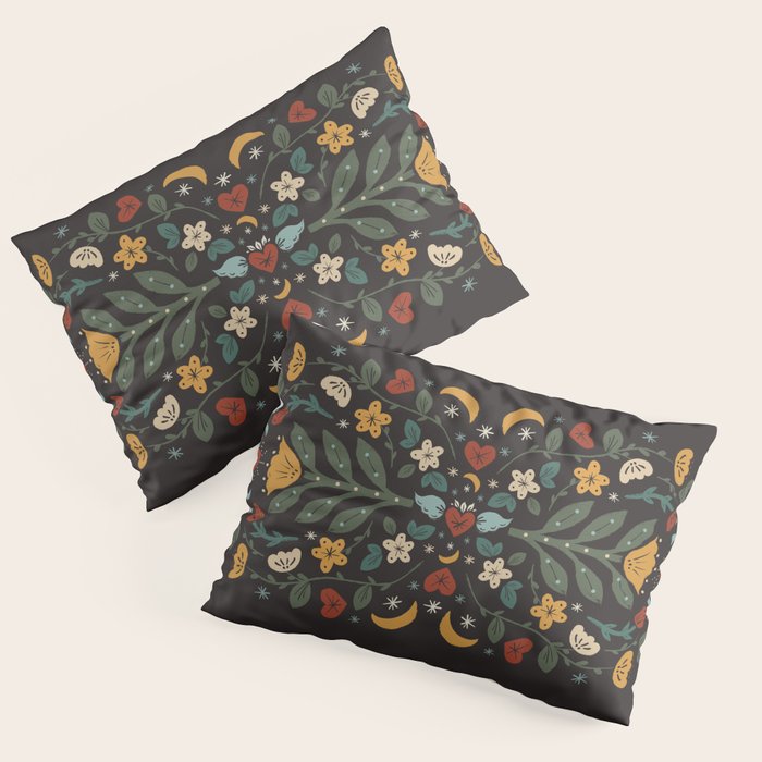 Folk Floral | Fall Colors Pillow Sham Gallery Image 3