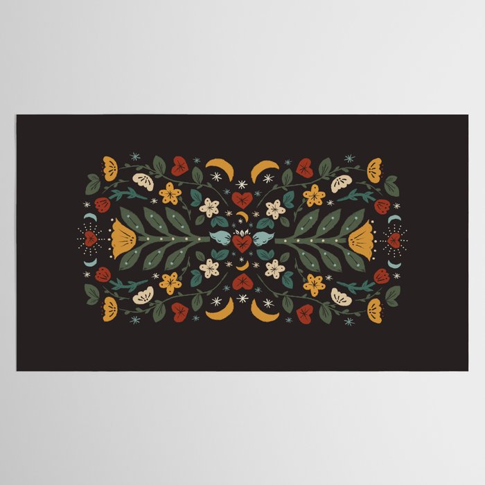 Folk Floral | Fall Colors Tablecloth Gallery Image 2