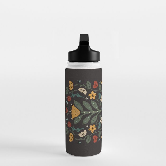 Folk Floral | Fall Colors Water Bottle Gallery Image 3