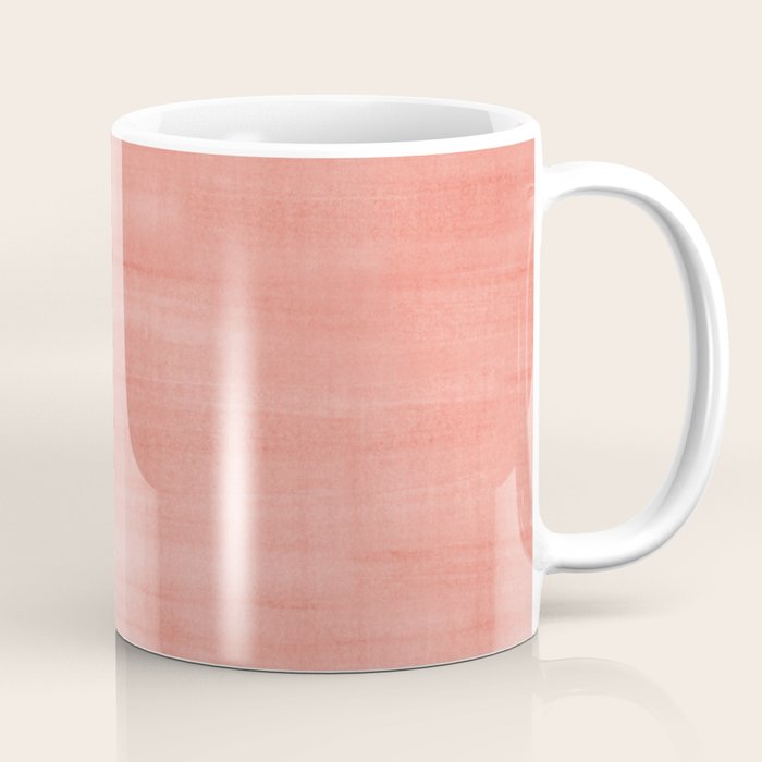 Pantone Living Coral Dry Brush Strokes Texture Coffee Mug Gallery Image 1