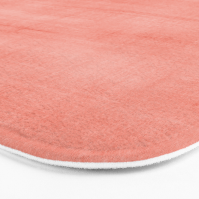 Pantone Living Coral Dry Brush Strokes Texture Bath Mat Gallery Image 3