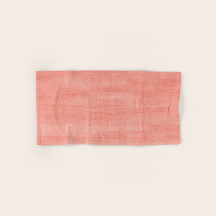 Pantone Living Coral Dry Brush Strokes Texture Bath Towel Gallery Image 1