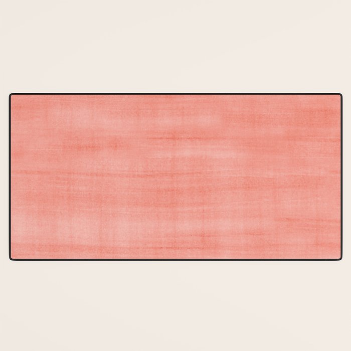 Pantone Living Coral Dry Brush Strokes Texture Desk Mat Gallery Image 3