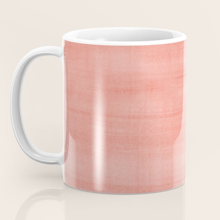Pantone Living Coral Dry Brush Strokes Texture Coffee Mug Gallery Image 3