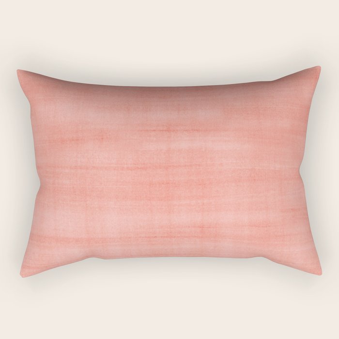 Pantone Living Coral Dry Brush Strokes Texture Rectangular Pillow Gallery Image 2
