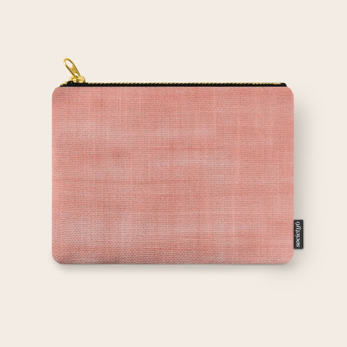 Pantone Living Coral Dry Brush Strokes Texture Carry All Pouch Gallery Image 1