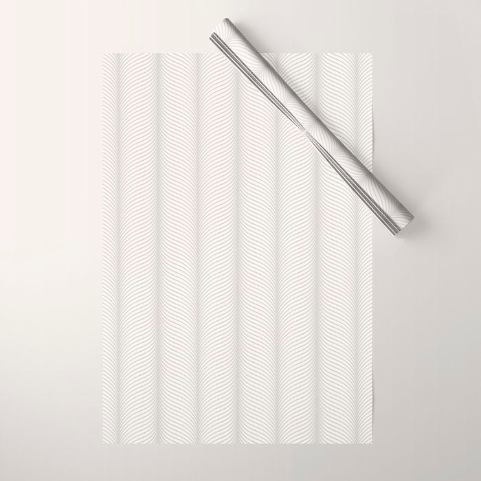 Elysian XVII Grey White Wrapping Paper Gallery Image 1