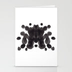 Black And White Inkblot Pattern Rorschach Test Stationery Card Gallery Image 2