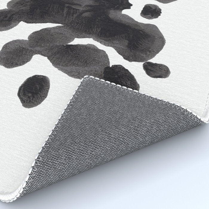 Black And White Inkblot Pattern Rorschach Test Rug Gallery Image 4