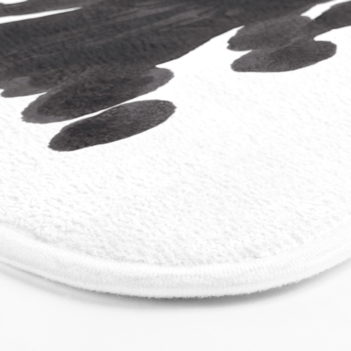 Black And White Inkblot Pattern Rorschach Test Bath Mat Gallery Image 3