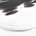 Black And White Inkblot Pattern Rorschach Test Bath Mat Gallery Image 3