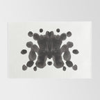 Black And White Inkblot Pattern Rorschach Test Rug Gallery Image 2