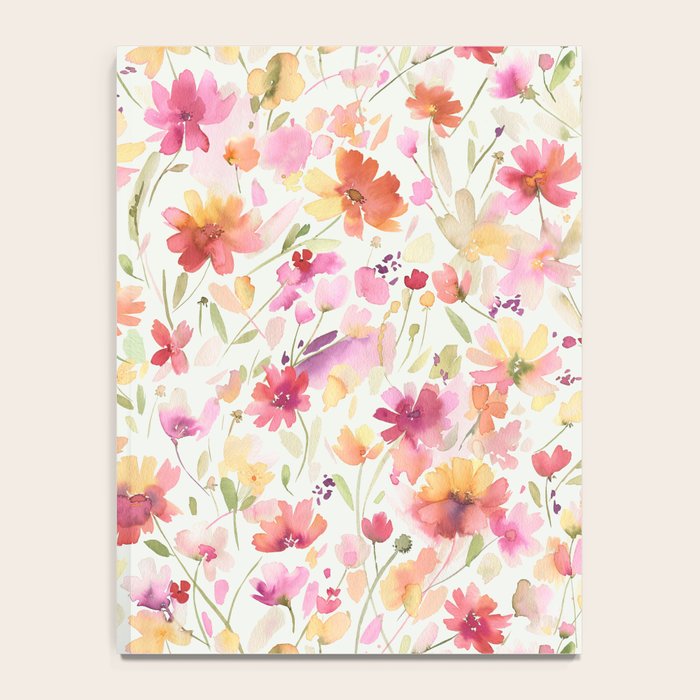 Natural Haze Spring Meadow Cosmos Wildflowers Magenta Red Yellow Notebook Gallery Image 4