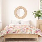 Natural Haze Spring Meadow Cosmos Wildflowers Magenta Red Yellow Duvet Cover Gallery Image 3