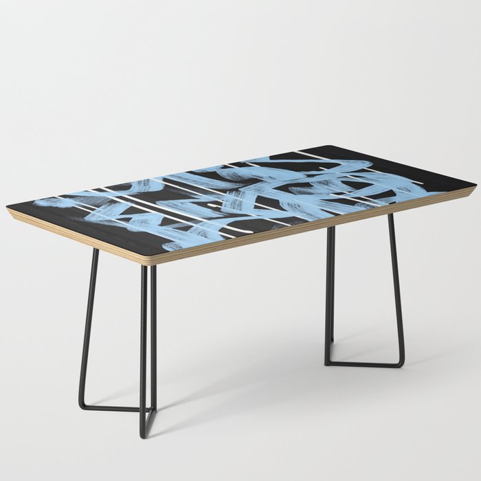 Blue abstract calligraphy Coffee Table Gallery Image 1
