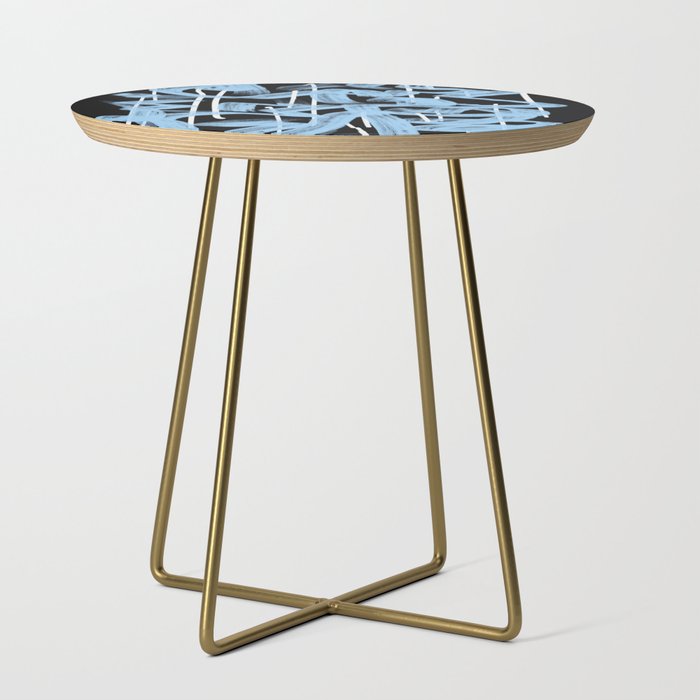 Blue abstract calligraphy Side Table Gallery Image 1