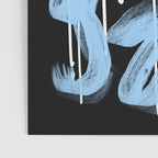 Blue abstract calligraphy Poster Gallery Image 3