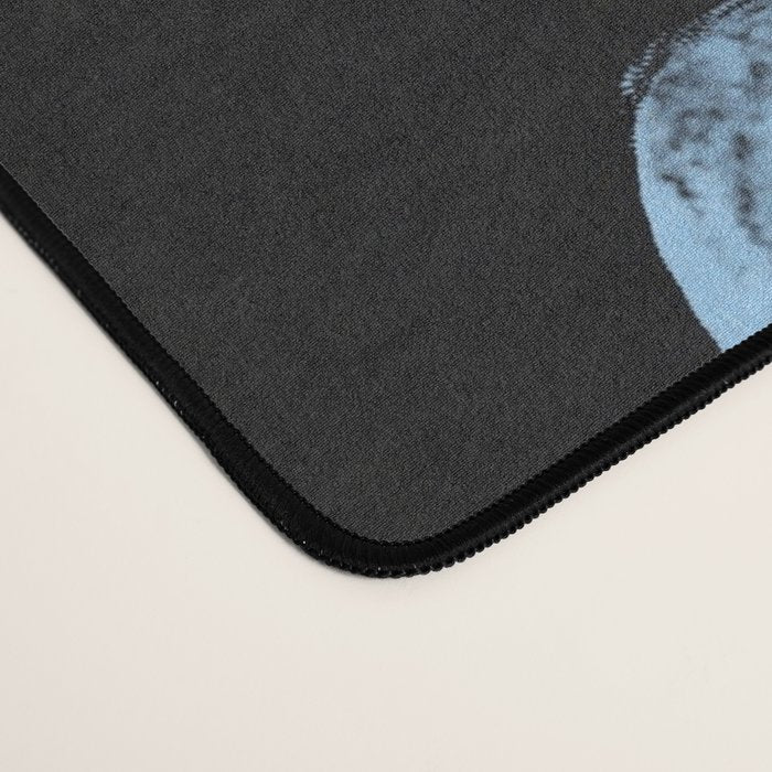Blue abstract calligraphy Desk Mat Gallery Image 4